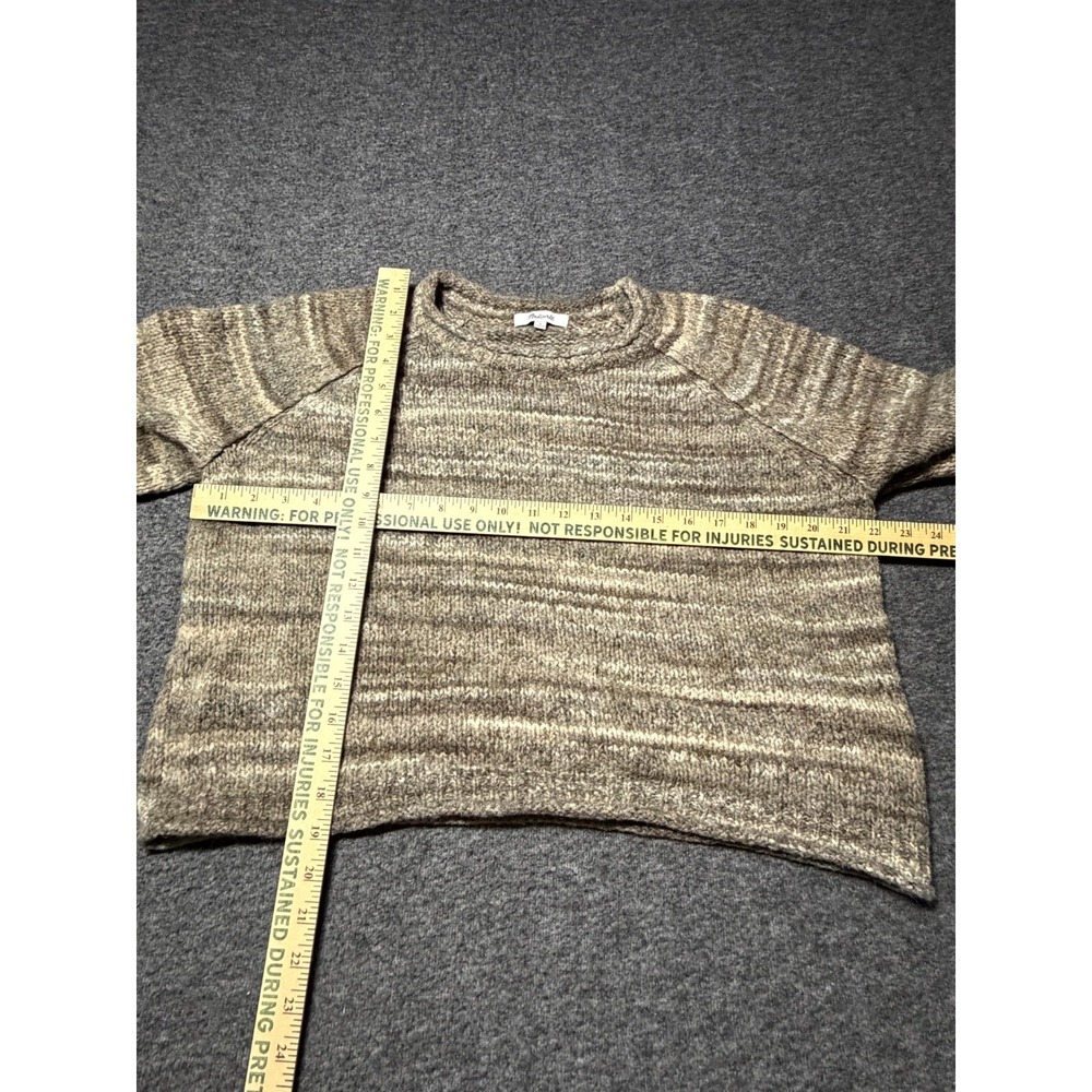 Madewell Kersdale Sweater Women's Large Brown Space-Dye Cozy Textured Pullover - Picture 9 of 12